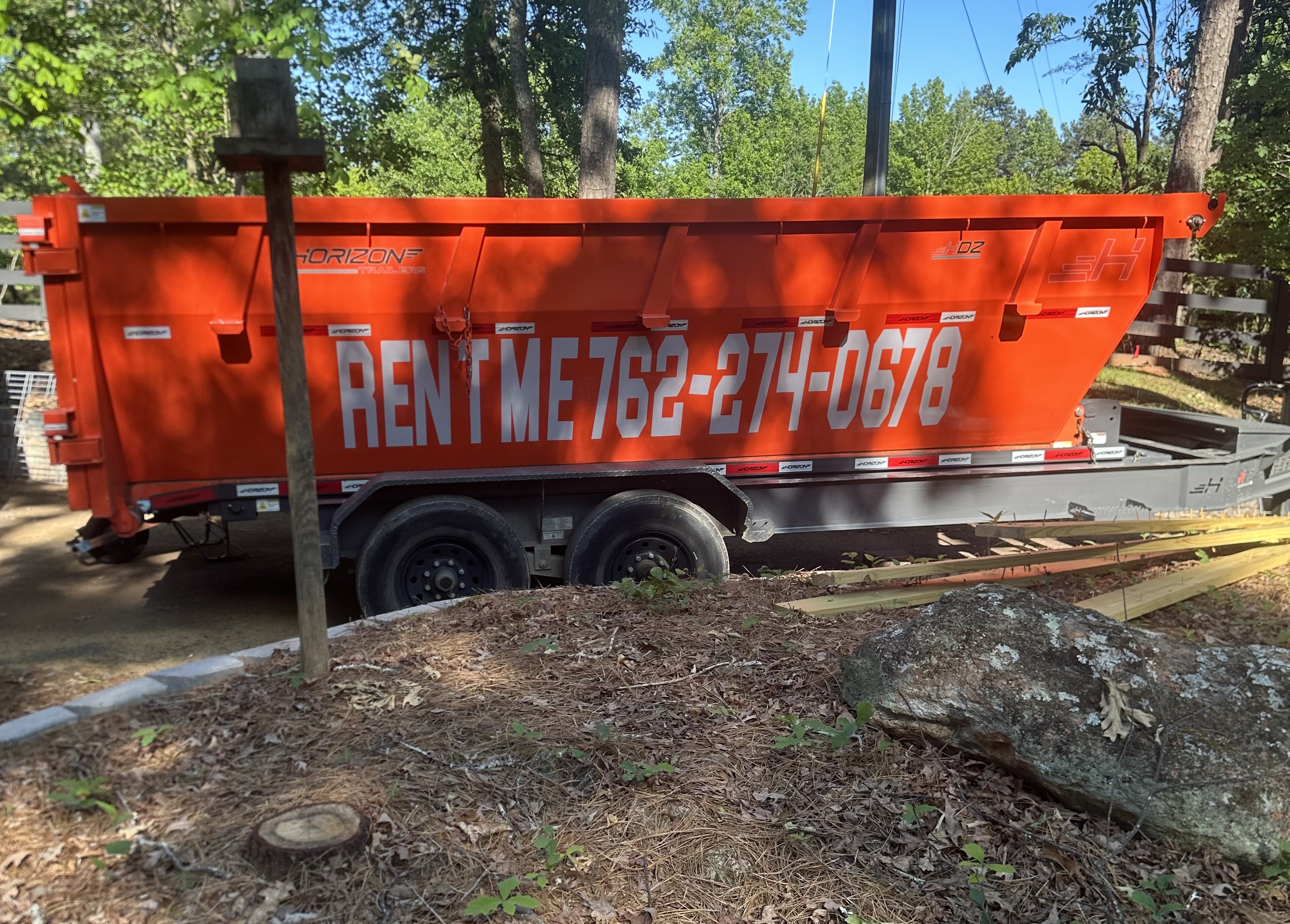 Dumpster Trailer Near Jobsite